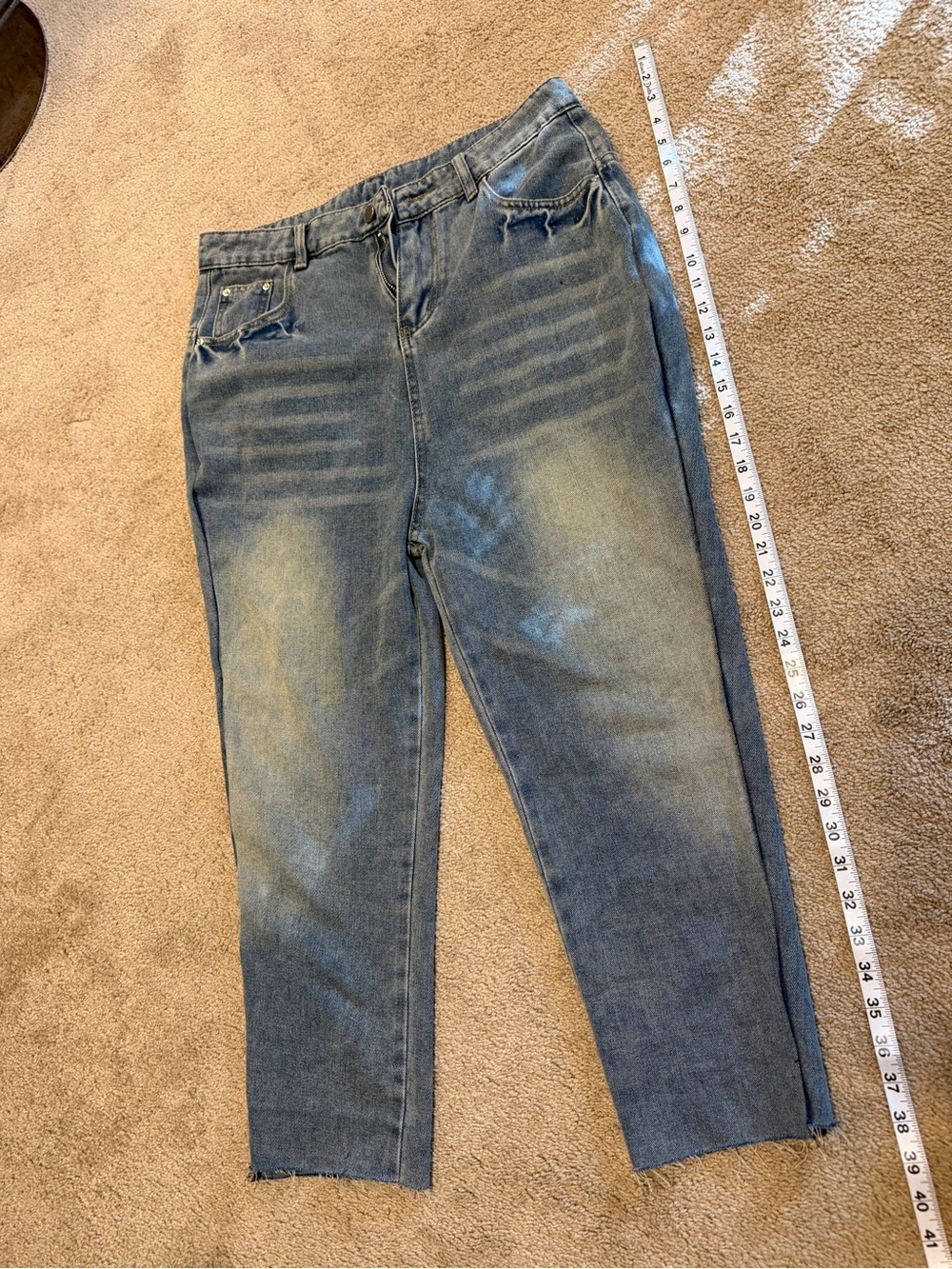 Cropped Distressed Blue Women's Ankle Jeans